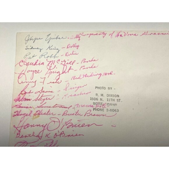 Vtg Cast Photo Stage Play Group Portrait Boise Idaho Theater Member Names - Picture 7 of 10